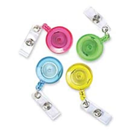 Pen2Paper ID Card Reelwith Belt Clip, 30 in. L, 4-PK, Translucent AST, 4PK PE811667